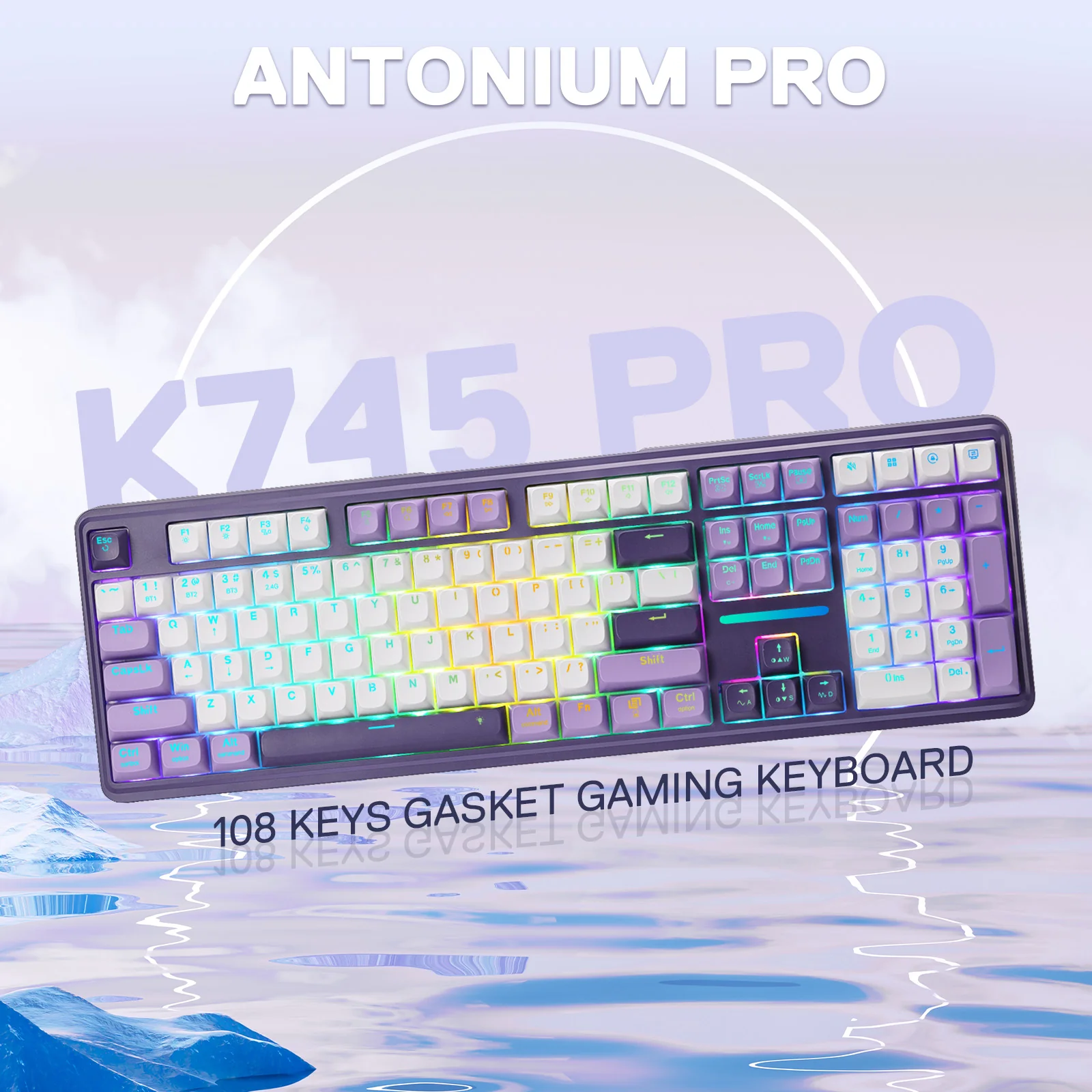ANTONIUM K745 PRO Keyboard & AZZMACH M618 (1K HZ) Mouse Combo - Image 2