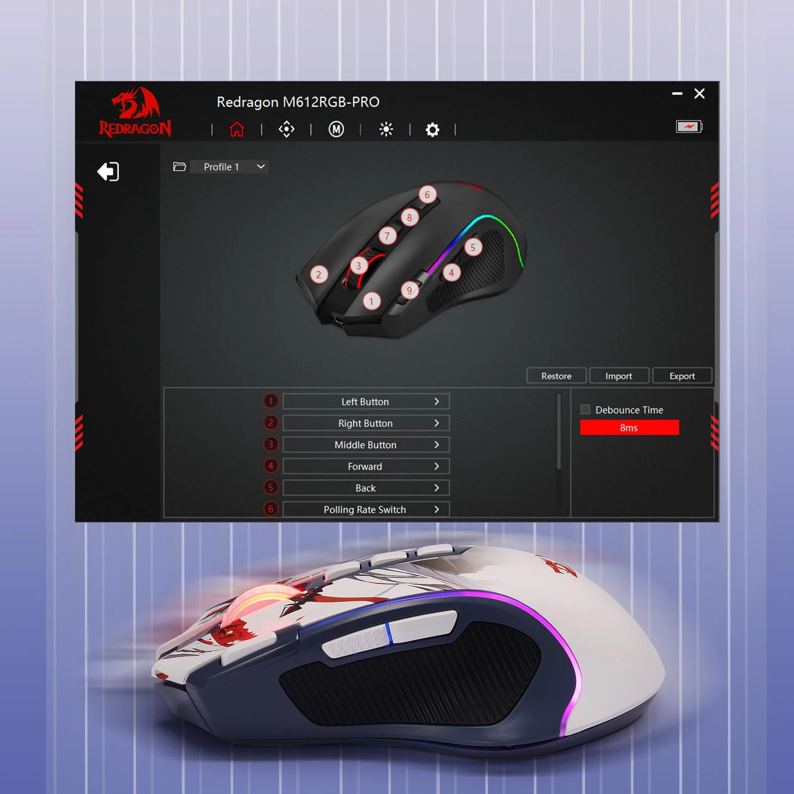 ARTEMIS K719 PRO Keyboard & PREDATOR M612 PRO Mouse Anime Combo - Image 19