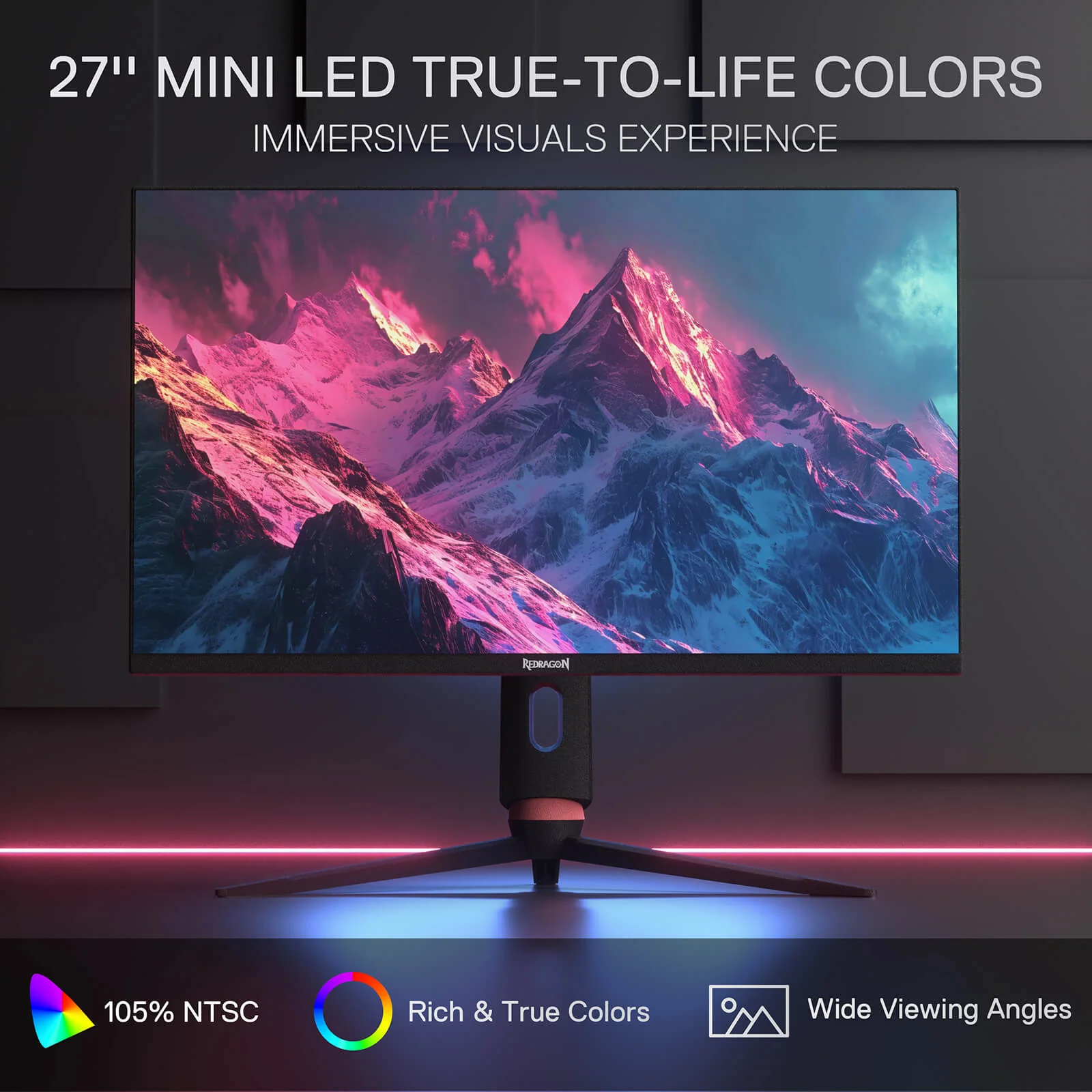 GIAGATE GMU27 27" 4K Mini-LED Flat Gaming Monitor - Image 2