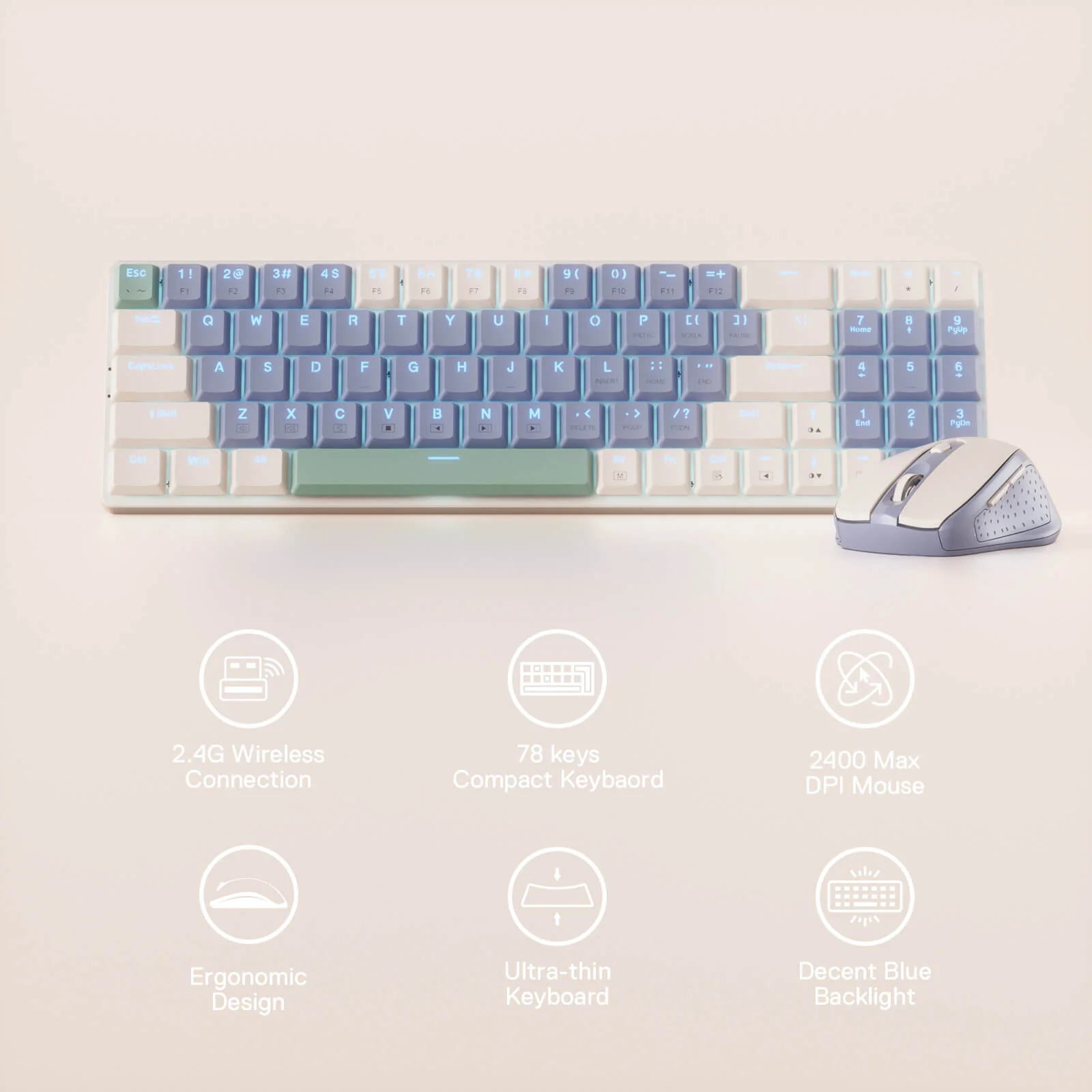 BS8772 Wireless Keyboard and Mouse Combo - Image 5
