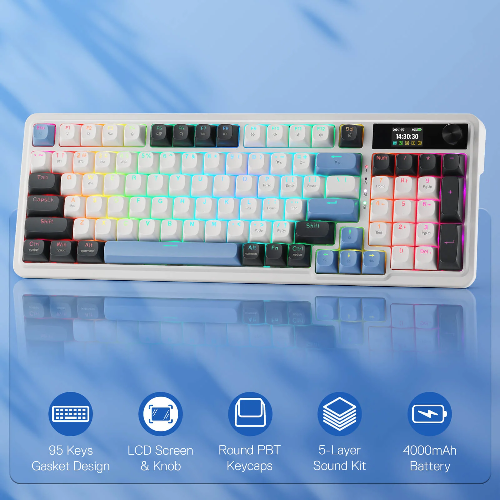 (Open-box) GALATIN PRO K719 (White & Blue) - Image 2