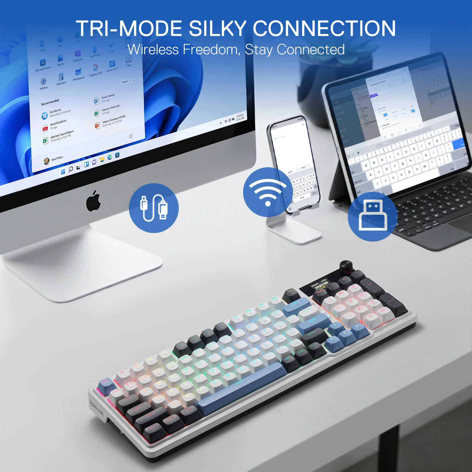 (Open-box) GALATIN PRO K719 (White & Blue) - Image 4