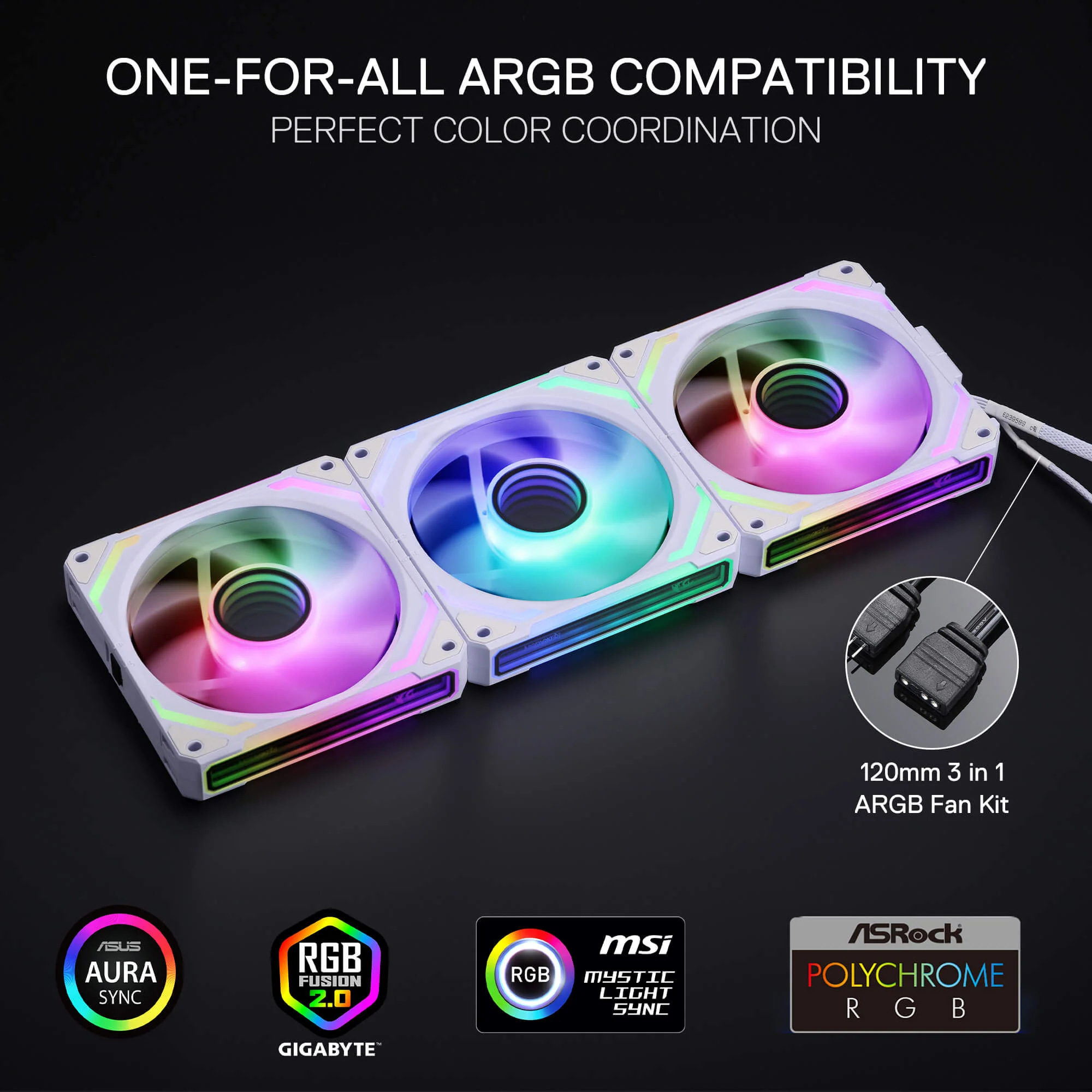 (Open-box) GCF012 Standard 120mm ARGB PC Case Fan - Image 10