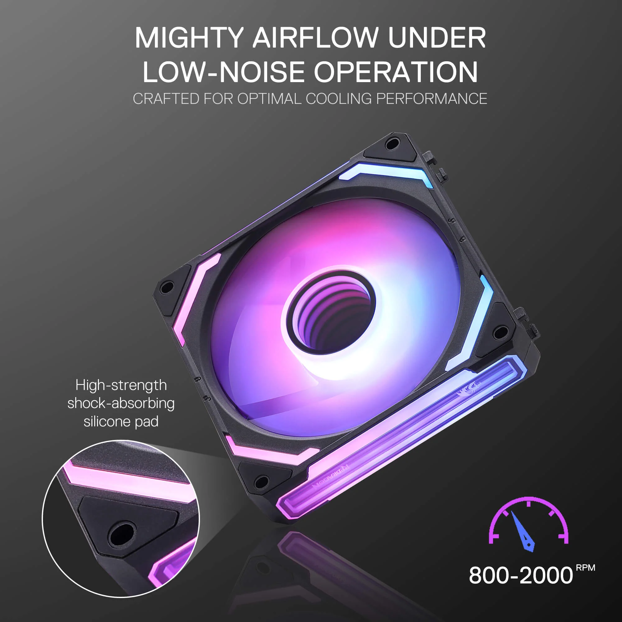 (Open-box) GCF012 Standard 120mm ARGB PC Case Fan - Image 7