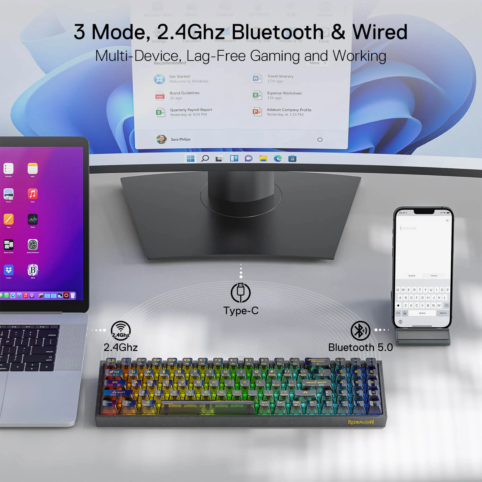 (Open-box) POLLUX K628 PRO SE 75% Full-Transparent Keyboard - Image 9