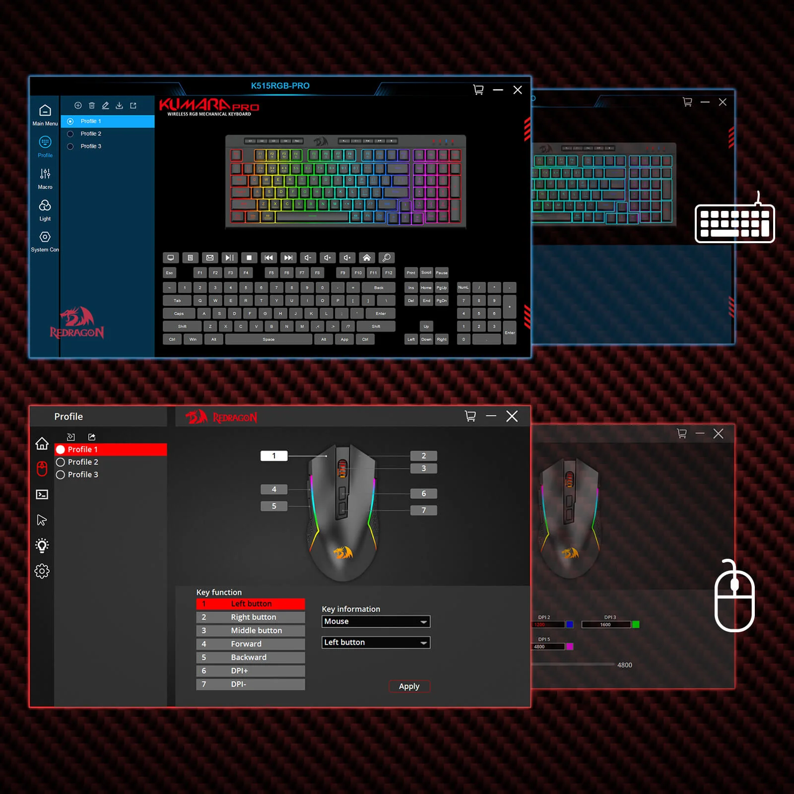 (Open-box) RYLO PRO S142 Membrane Keyboard & Mouse Tri-Mode Combo - Image 11