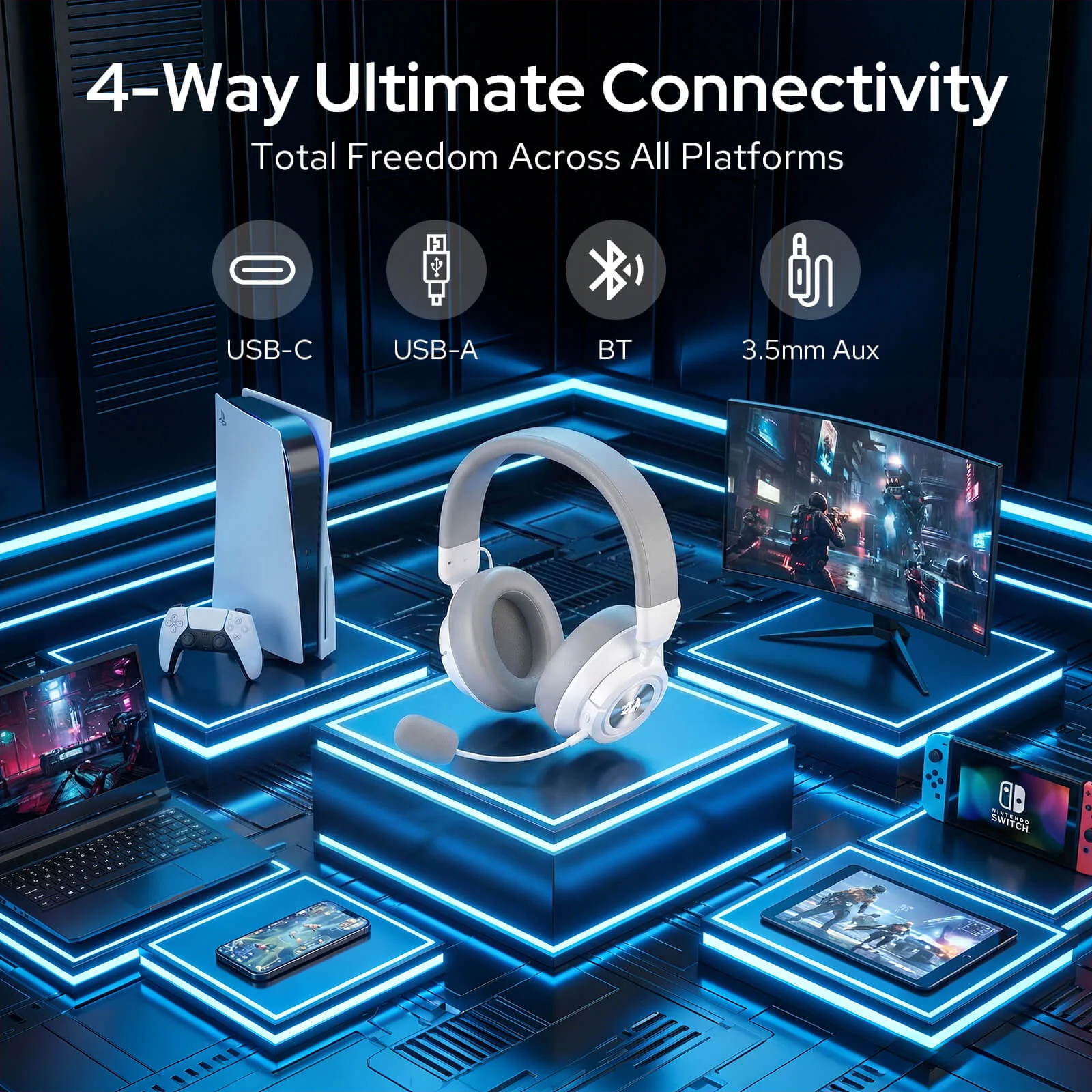 (Open-box) SPECTRA PRO H889 Wireless Gaming Headset - Image 12